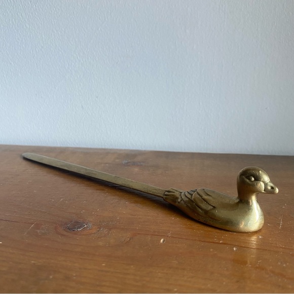 Vintage Office Vintage Brass Duck Letter Opener Poshmark